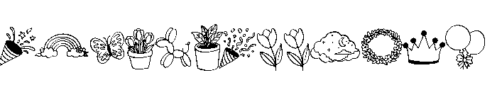 Happiness Doodle Font LOWERCASE
