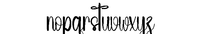 Happy Baddie Font LOWERCASE