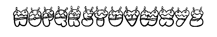 Happy Birthday By Squee Regular Font UPPERCASE