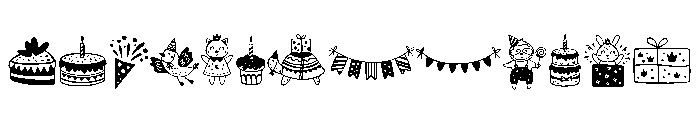 Happy Birthday Doodle FONT