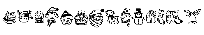 Happy Christmas doodle FONT
