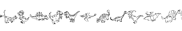 Happy Dinosaurs Font UPPERCASE
