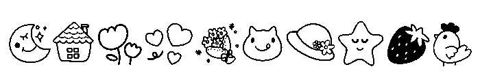 Happy Doodle Icons Font OTHER CHARS