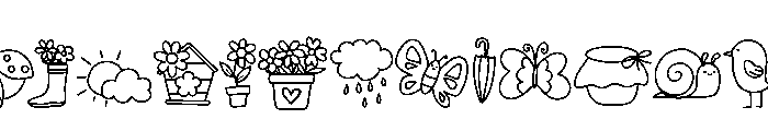 Happy Easter doodle FONT