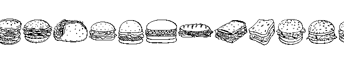Happy Hamburger Font UPPERCASE