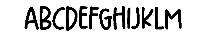 Happy Hand Font UPPERCASE