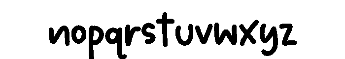 Happy Hand Font LOWERCASE