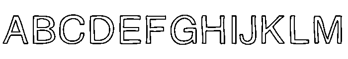 Happy Hollow Medium Font UPPERCASE