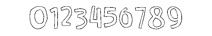 Happy Mess Alt2 Outline Font OTHER CHARS