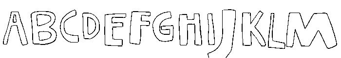 Happy Mess Alt2 Outline Font UPPERCASE