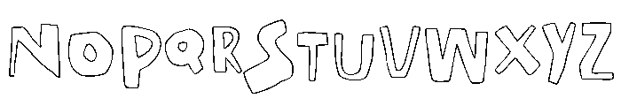 Happy Mess Alt2 Outline Font UPPERCASE