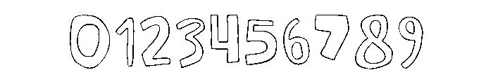 Happy Mess Outline Font OTHER CHARS