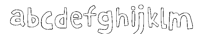 Happy Mess Outline FONT