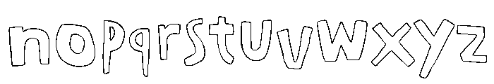 Happy Mess Outline Font LOWERCASE