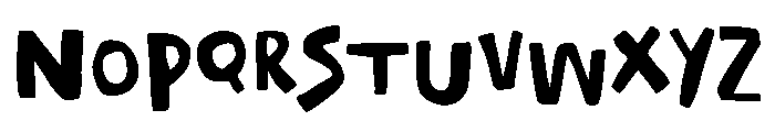 Happy Mess Font UPPERCASE