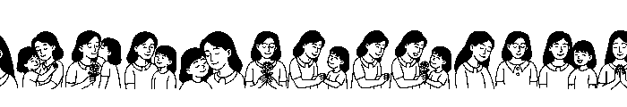 Happy Mother Doodle Font UPPERCASE