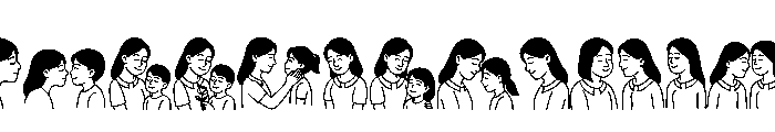 Happy Mother Doodle Font UPPERCASE