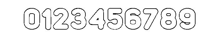 Happy Outline Regular Font OTHER CHARS