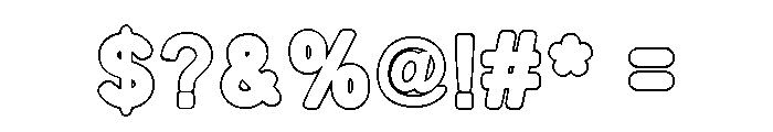 Happy Outline Regular Font OTHER CHARS