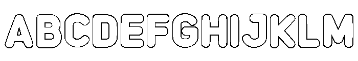 Happy Outline Regular Font UPPERCASE