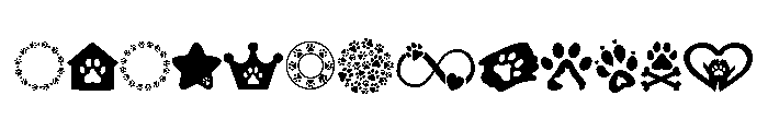 Happy Paw Font UPPERCASE