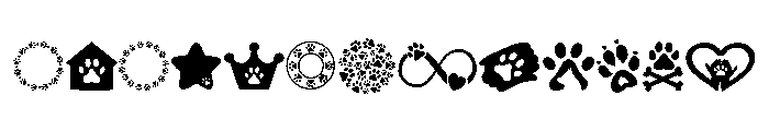 Happy Paw Font LOWERCASE