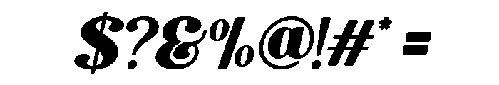 Happy Sunday Italic Font OTHER CHARS