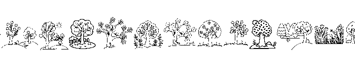 Happy Trees Font UPPERCASE