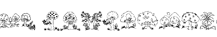 Happy Trees Font UPPERCASE