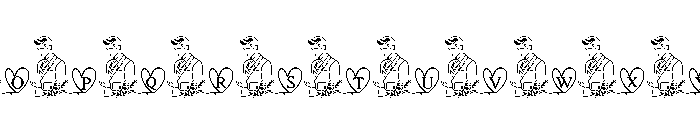 Happy Wedding Couple Font LOWERCASE