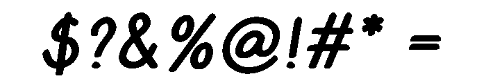 HappyDoodle Bold Italic Font OTHER CHARS