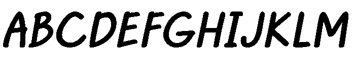 HappyDoodle Bold Italic Font UPPERCASE