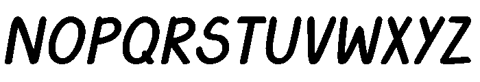 HappyDoodle Bold Italic Font UPPERCASE