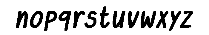 HappyDoodle Bold Italic Font LOWERCASE
