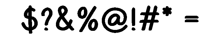 HappyDoodle Bold Font OTHER CHARS