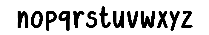 HappyDoodle Bold Font LOWERCASE