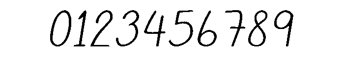 HappyDoodle Thin Italic Font OTHER CHARS