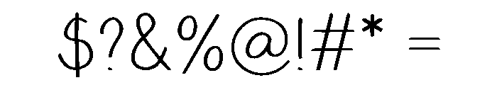 HappyDoodle Thin Font OTHER CHARS