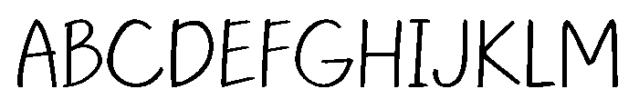 HappyDoodle Thin Font UPPERCASE