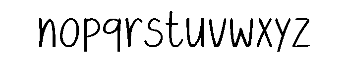 HappyDoodle Thin Font LOWERCASE