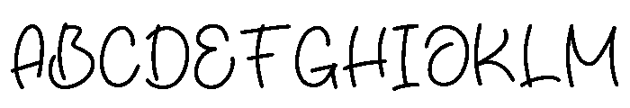 HappyFamily-Regular Font UPPERCASE