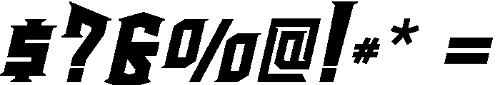 Harax Italic Font OTHER CHARS