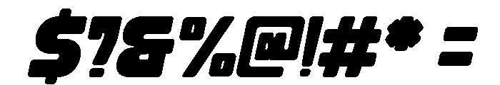 Hard Block Italic Font OTHER CHARS