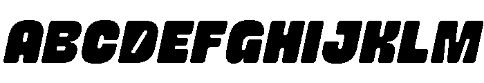 Hard Block Italic Font UPPERCASE