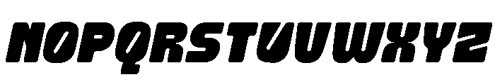 Hard Block Italic Font UPPERCASE
