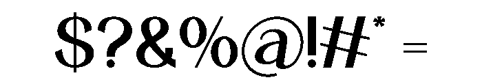 Harmonie Regular Font OTHER CHARS