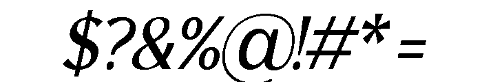 Harvellia Italic Font OTHER CHARS