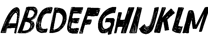 Hatchback Casual Italic Font UPPERCASE