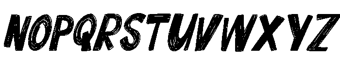 Hatchback Casual Italic Font UPPERCASE