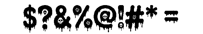 Haunted Drip Font OTHER CHARS
